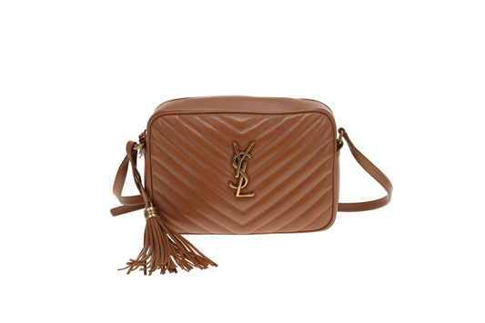 Saint Laurent Lou Camera Bag In Honey Brown