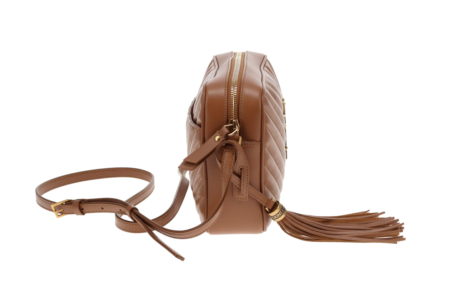 Saint Laurent Lou Camera Bag In Honey Brown