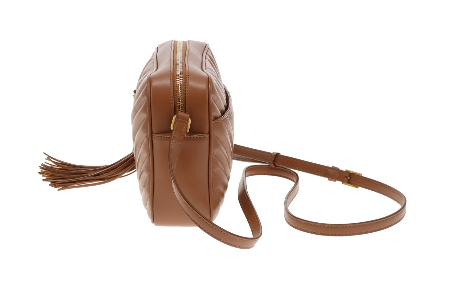 Saint Laurent Lou Camera Bag In Honey Brown