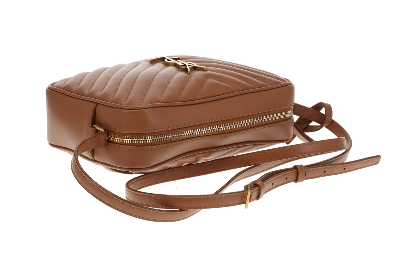 Saint Laurent Lou Camera Bag In Honey Brown