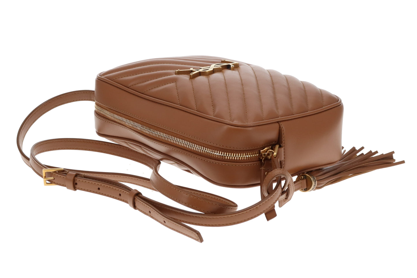 Saint Laurent Lou Camera Bag In Honey Brown