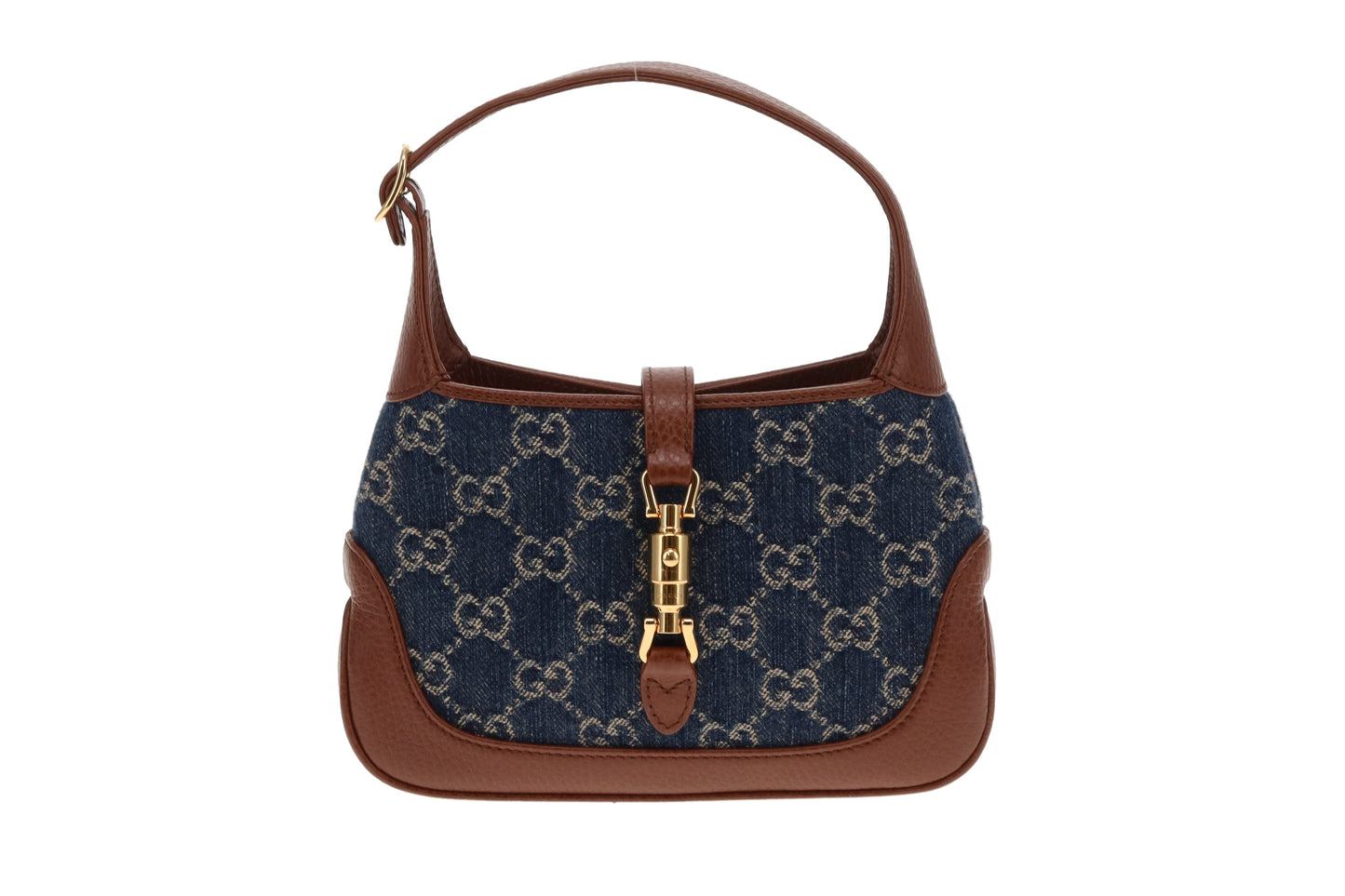 Gucci Jackie Mini 1961 In Blue GG Denim