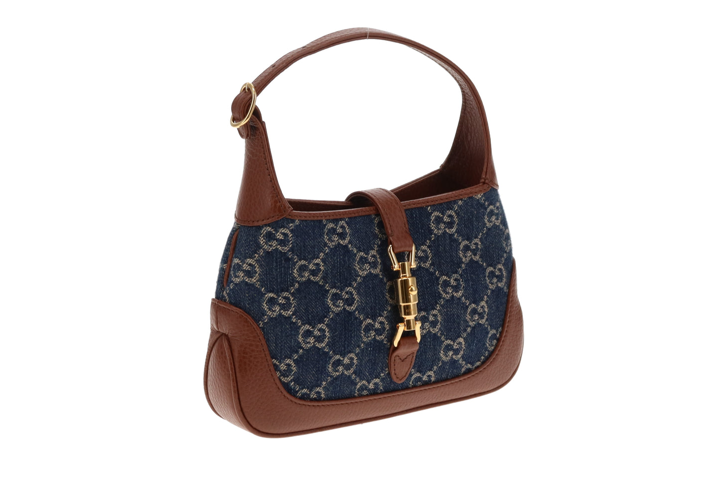 Gucci Jackie Mini 1961 In Blue GG Denim