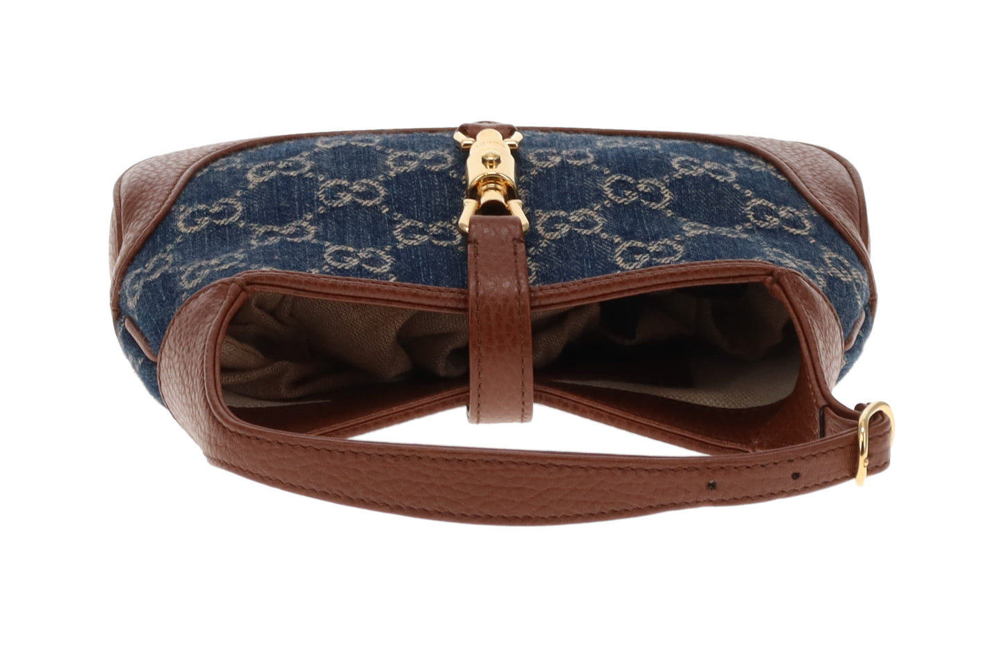 Gucci Jackie Mini 1961 In Blue GG Denim