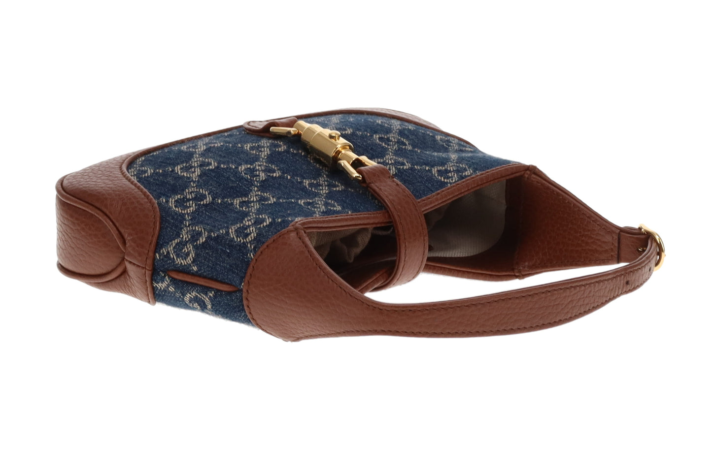 Gucci Jackie Mini 1961 In Blue GG Denim