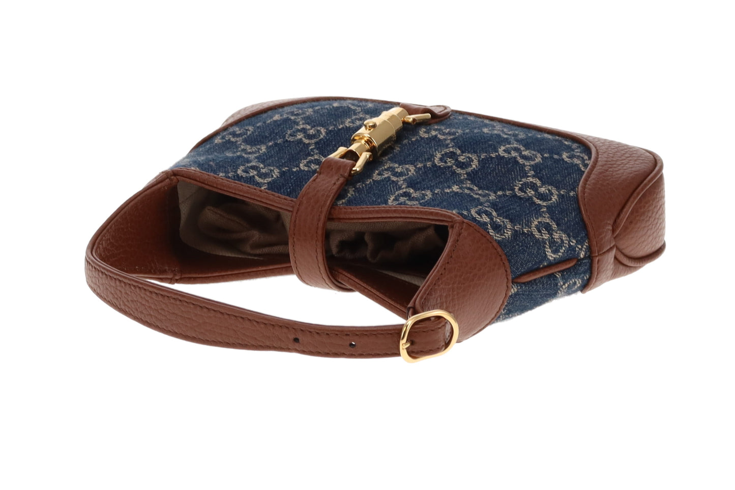 Gucci Jackie Mini 1961 In Blue GG Denim