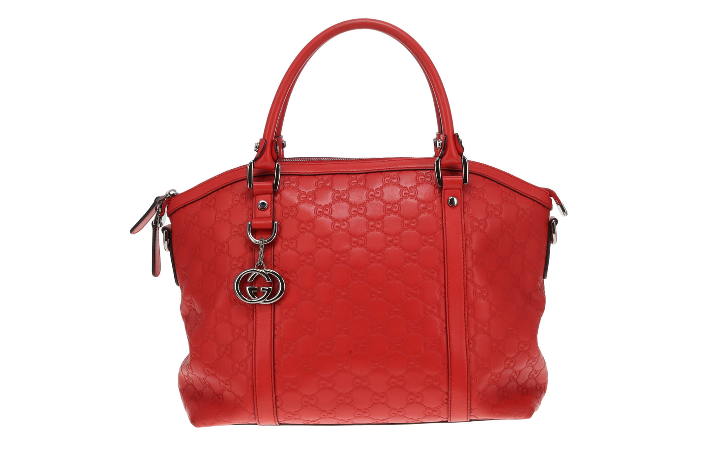Gucci 2-Way Bag Red Guccissima Leather SHW
