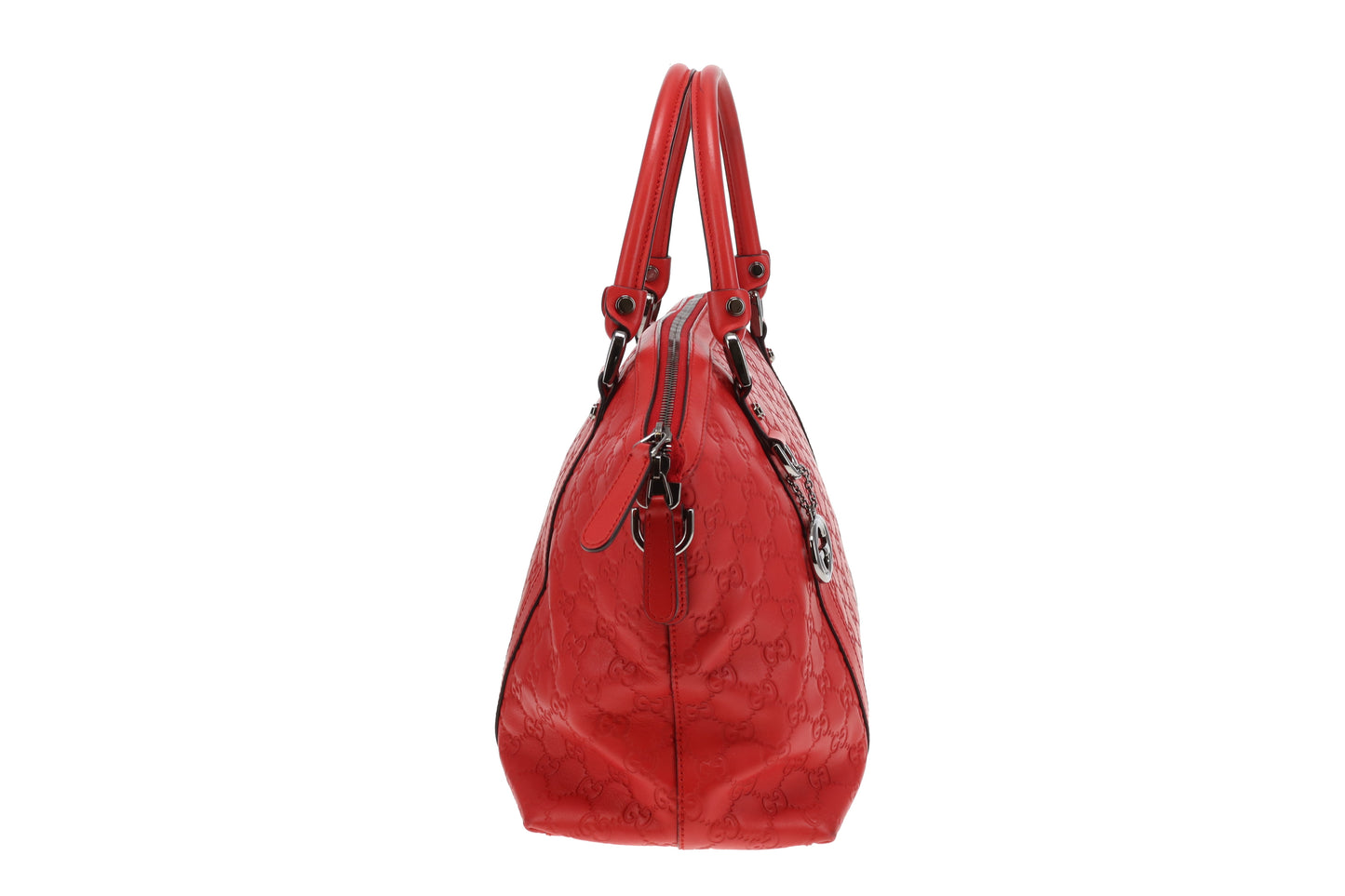Gucci 2-Way Bag Red Guccissima Leather SHW