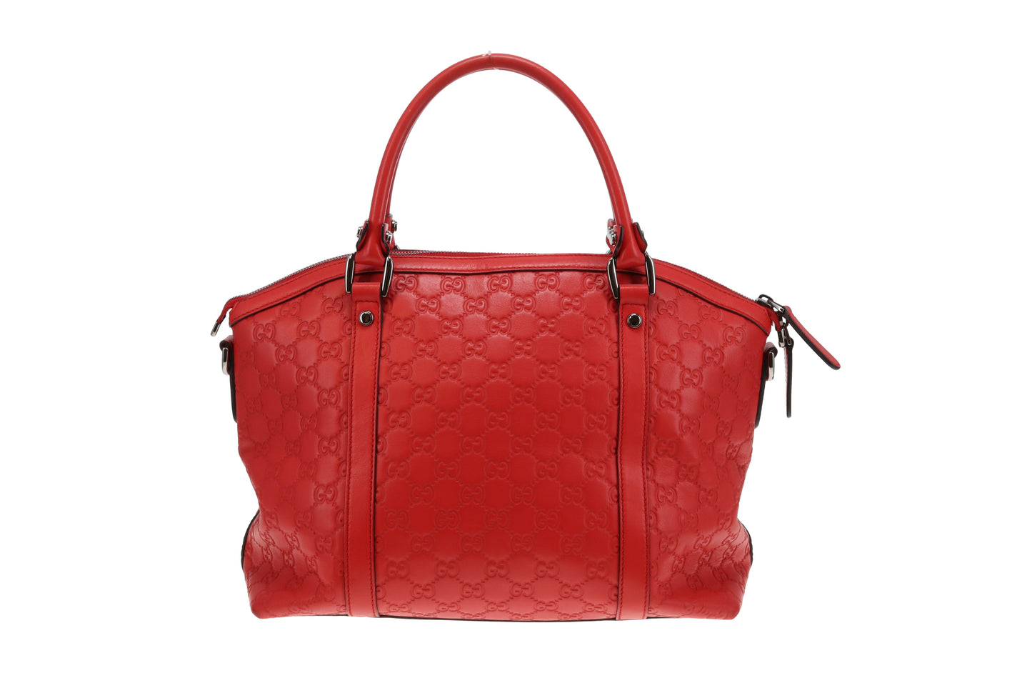 Gucci 2-Way Bag Red Guccissima Leather SHW