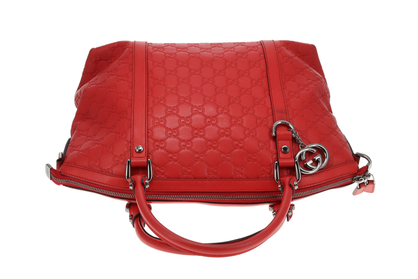 Gucci 2-Way Bag Red Guccissima Leather SHW