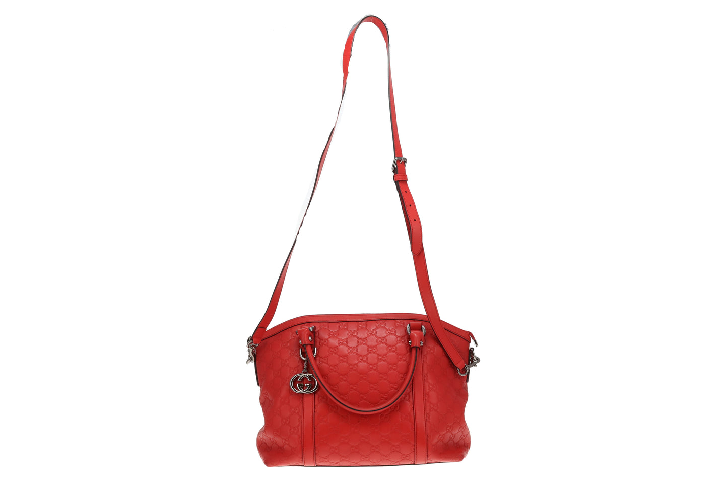 Gucci 2-Way Bag Red Guccissima Leather SHW