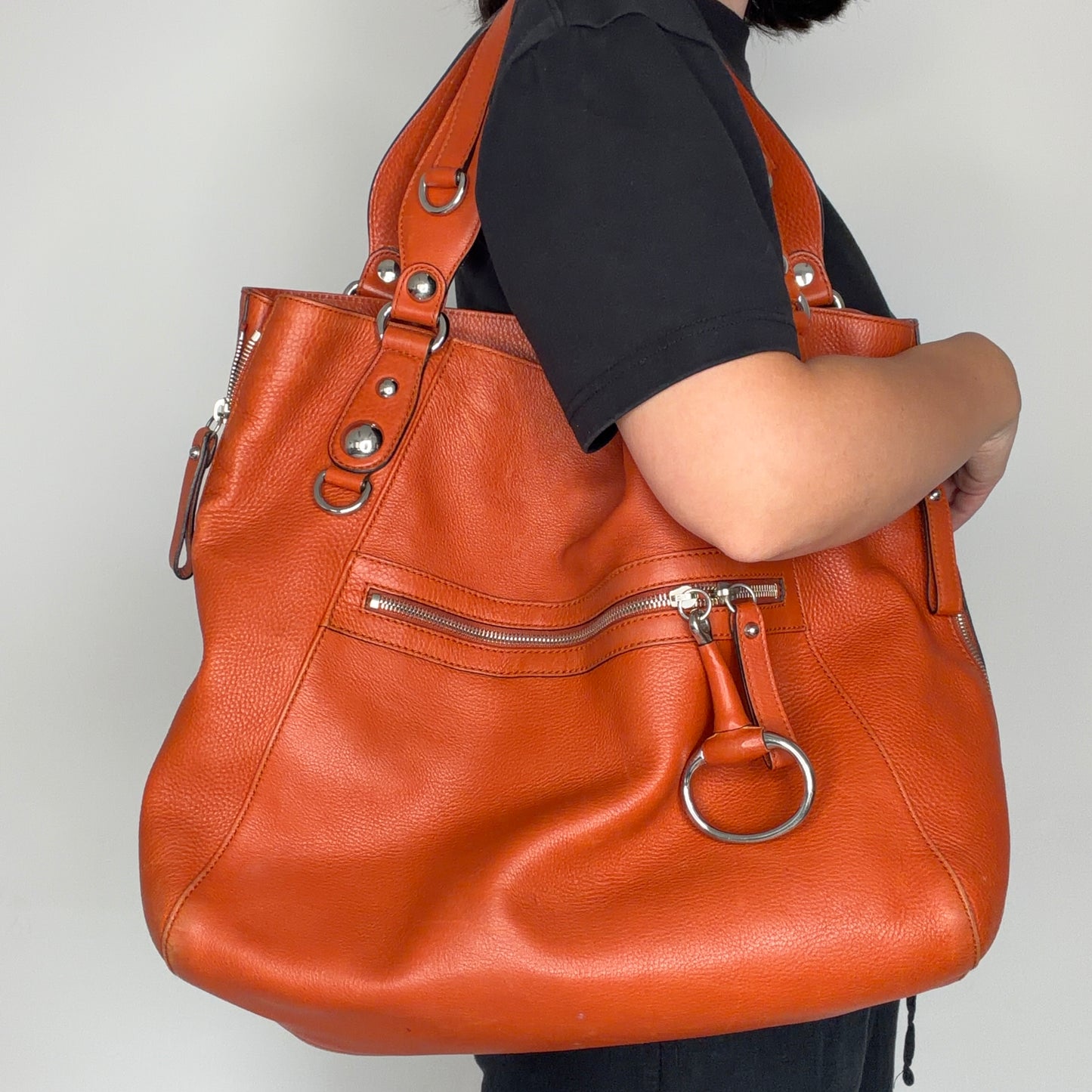 Gucci  Icon Bit Hobo Bag Large Orange