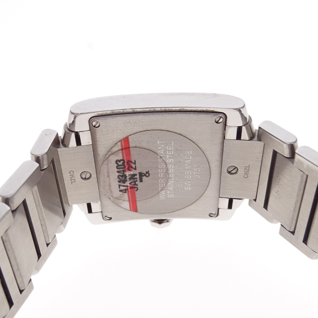 Cartier Tank Watch Medium Model Stainless Steel and Diamond (quartz movement)