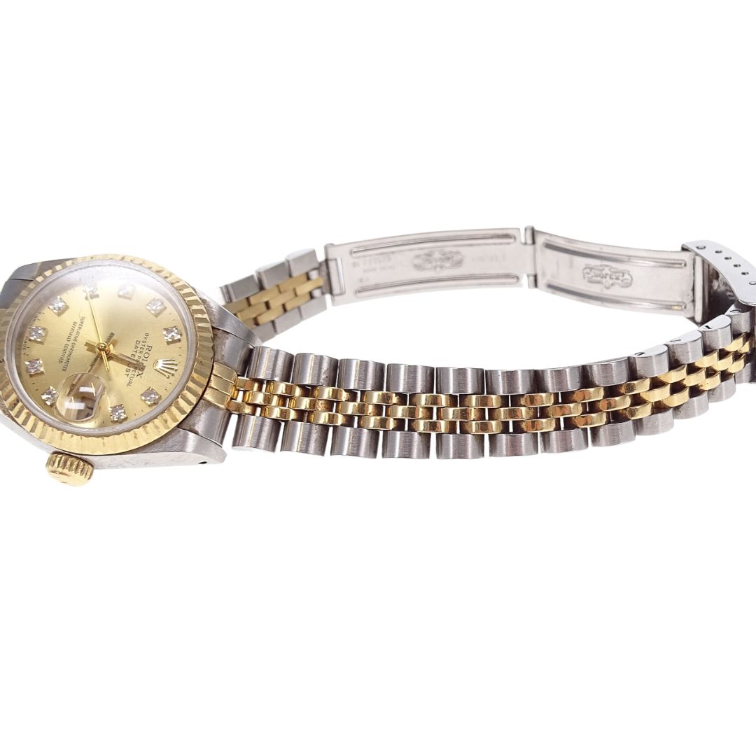 Rolex Oyster Perpetual Lady Datejust 26 Steel and Gold with Diamond Dot Dial