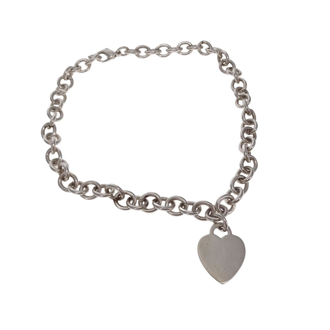 Tiffany & Co Blank Heart Tag Choker RTT Sterling Silver