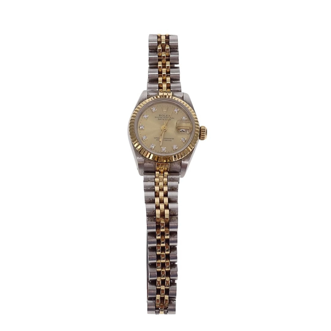 Rolex Oyster Perpetual Lady Datejust 26 Steel and Gold with Diamond Dot Dial