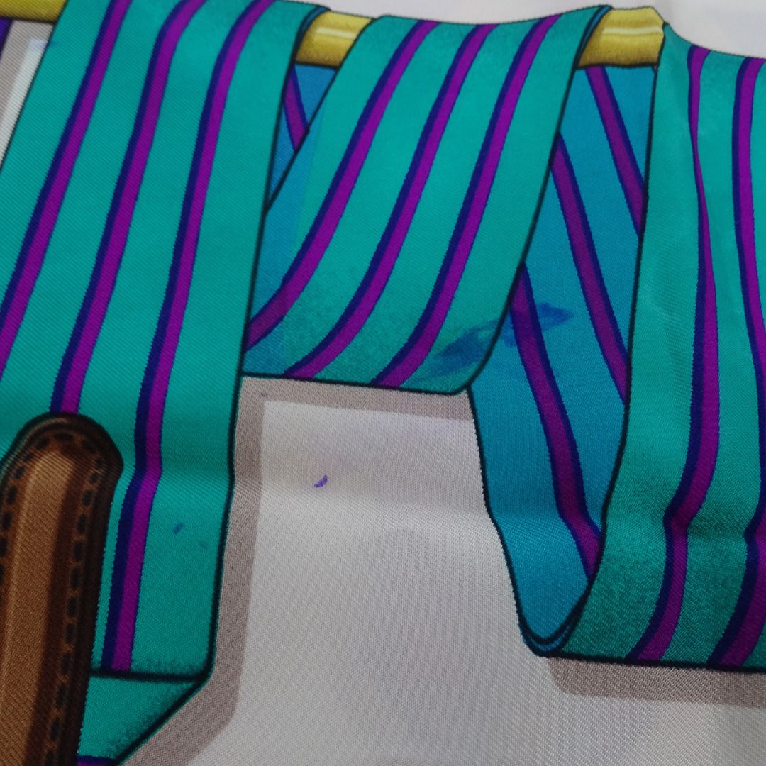 Hermes Les Sangles Scarf 90 100% Silk