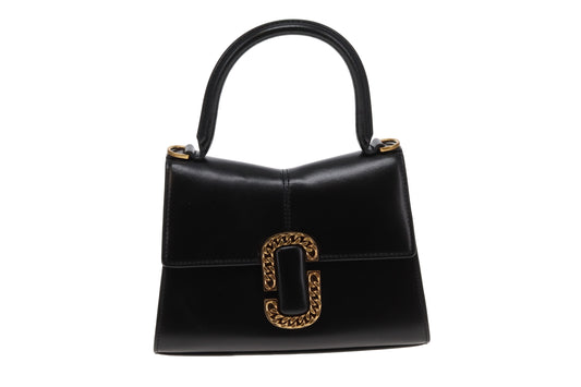 Marc Jacobs The St Marc Top Handle Bag Black Leather 2