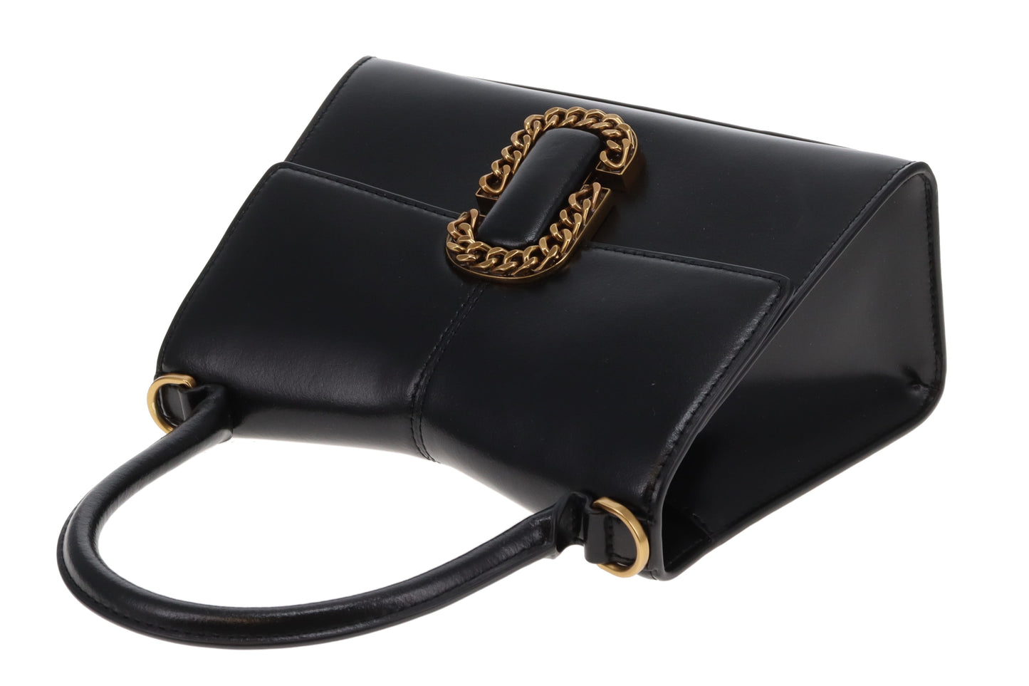 Marc Jacobs The St Marc Top Handle Bag Black Leather 2