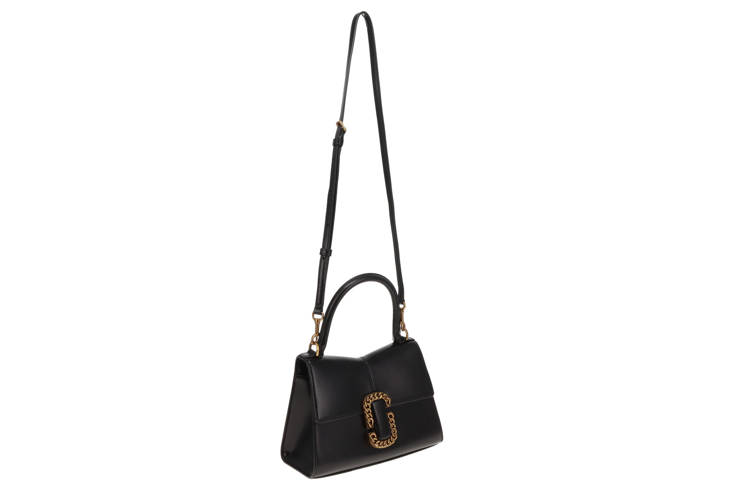 Marc Jacobs The St Marc Top Handle Bag Black Leather 2