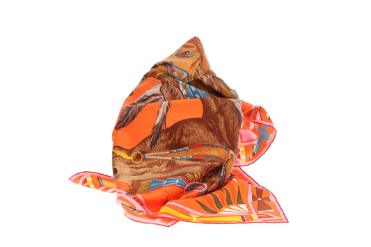Hermes Apparat des Plaines 90cm Scarf 100% Silk