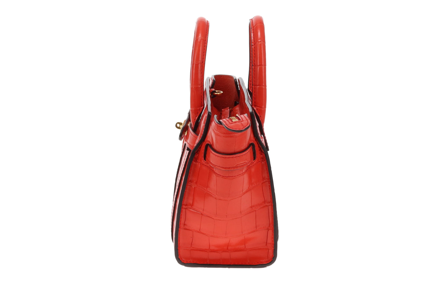 Mulberry Bayswater Mini Shiny Croc Red
