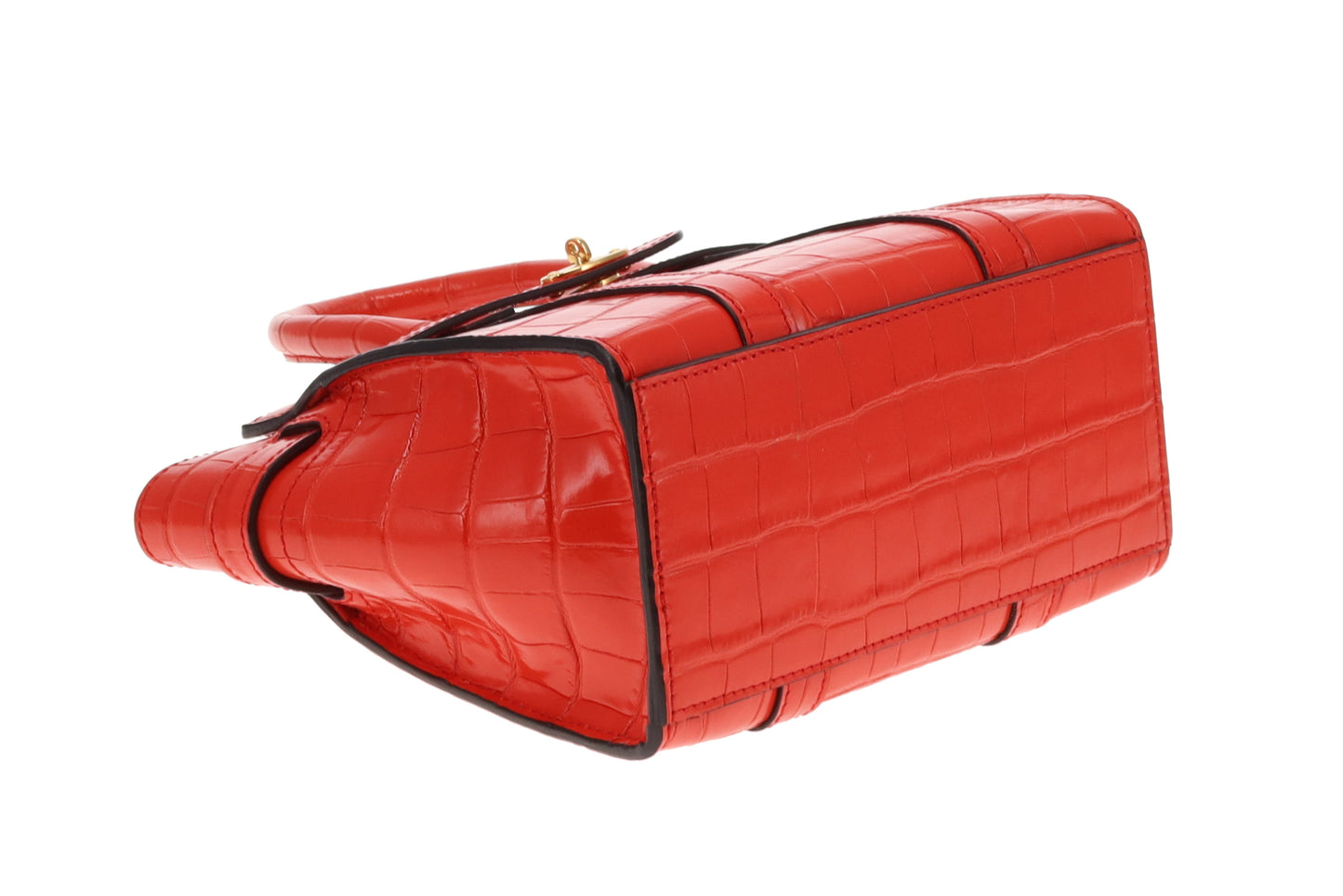 Mulberry Bayswater Mini Shiny Croc Red