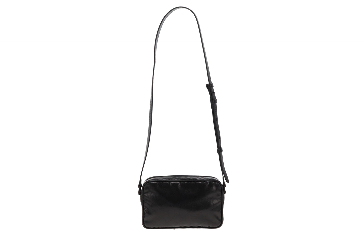 Gucci Black GG Crystal Front Pocket Camera Bag