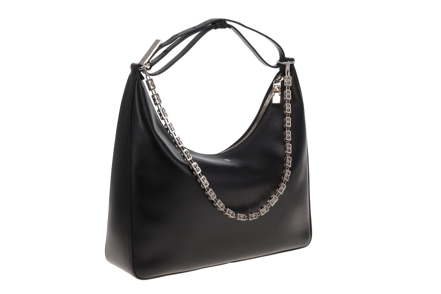 Givenchy Black Leather Moon Cut Out Shoulder Bag