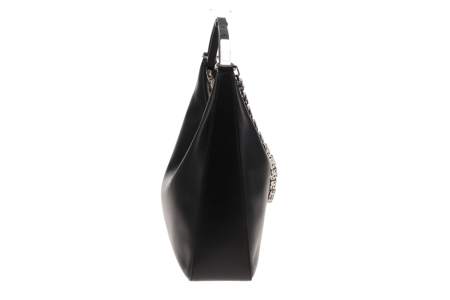 Givenchy Black Leather Moon Cut Out Shoulder Bag