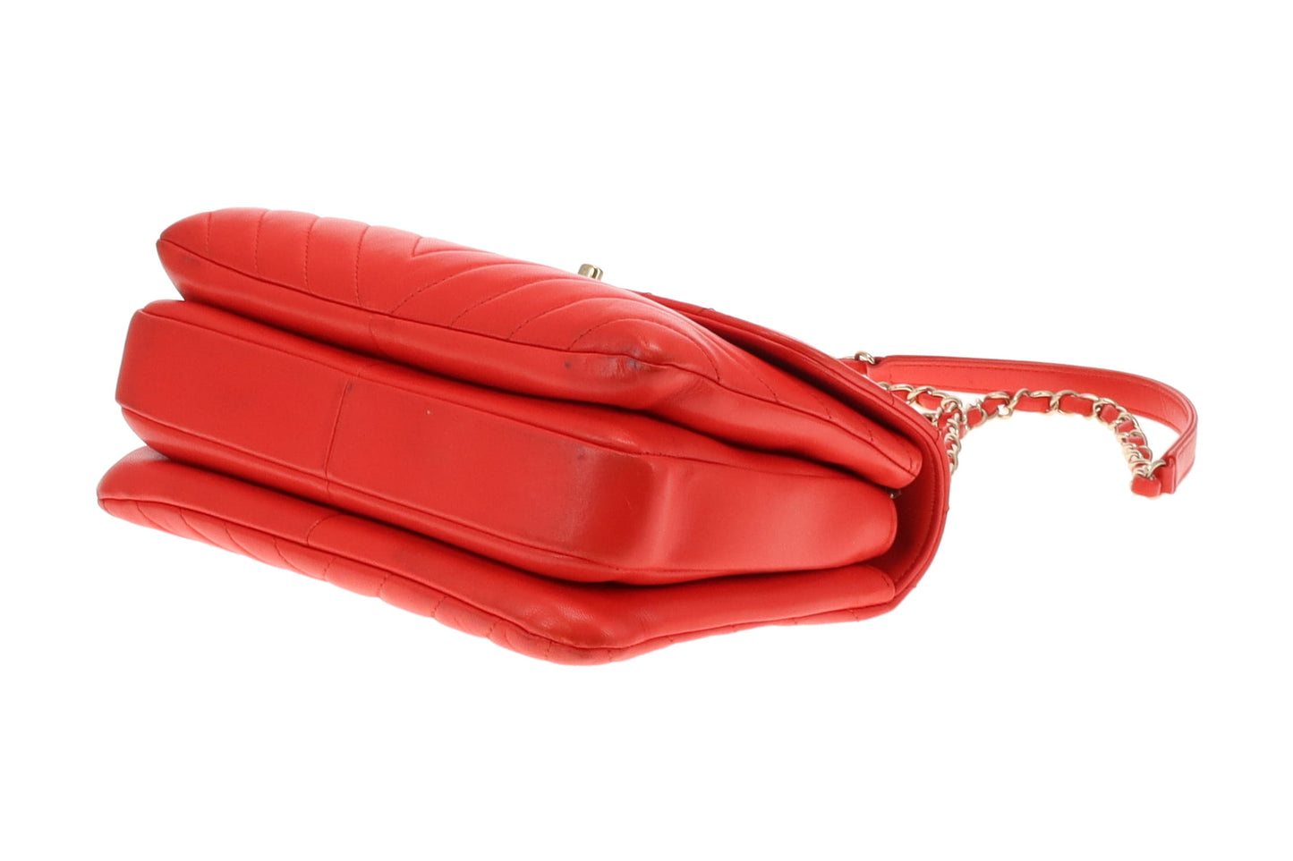 Chanel Red Chevron Small Trendy CC Top Handle 2019