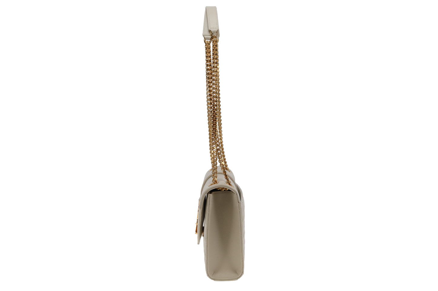 Saint Laurent Blanc Vintage Grain De Poudre Medium Envelope Shoulder Bag