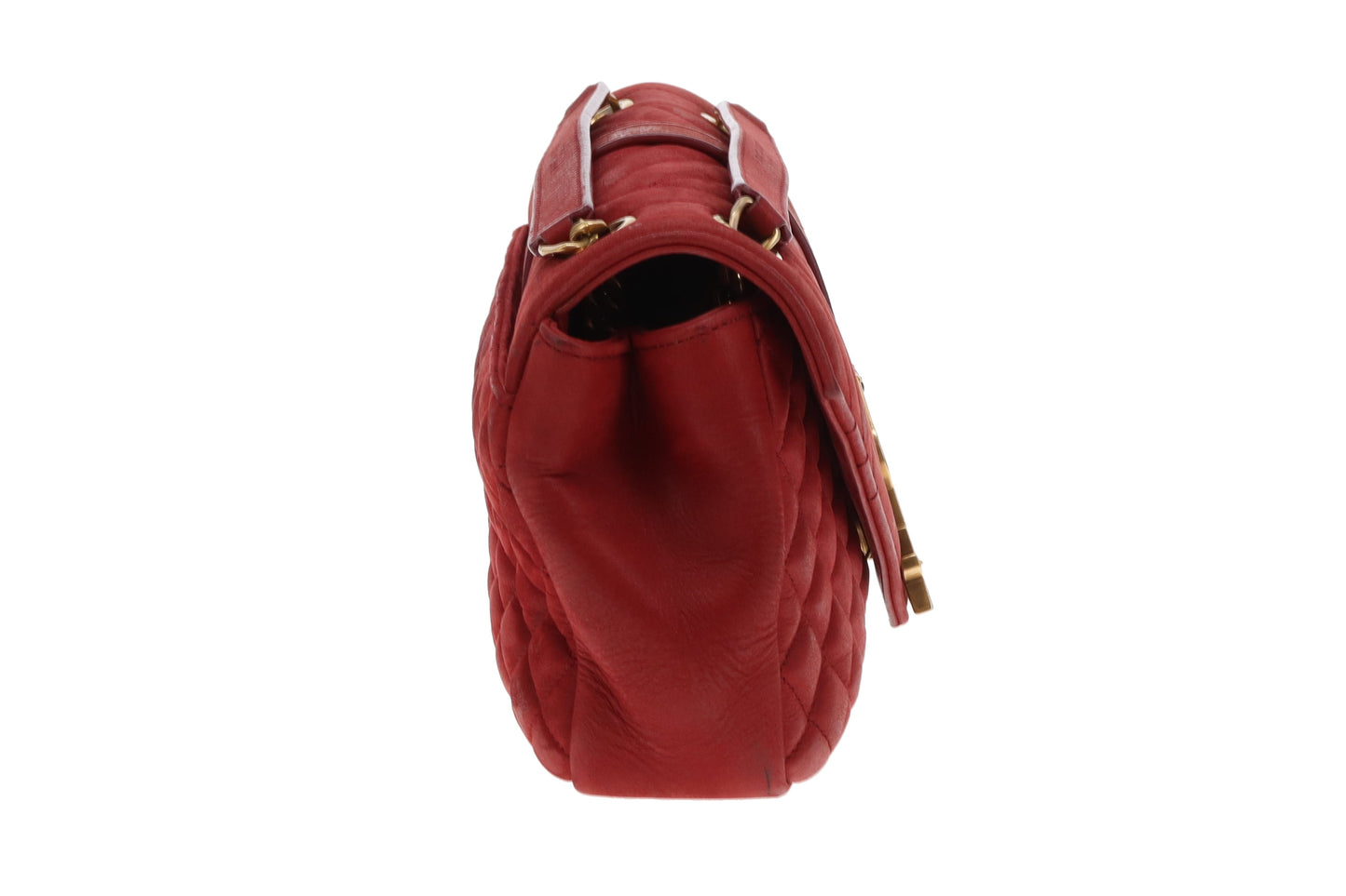 Saint Laurent College Bag Red Mixed Matelasse 2017