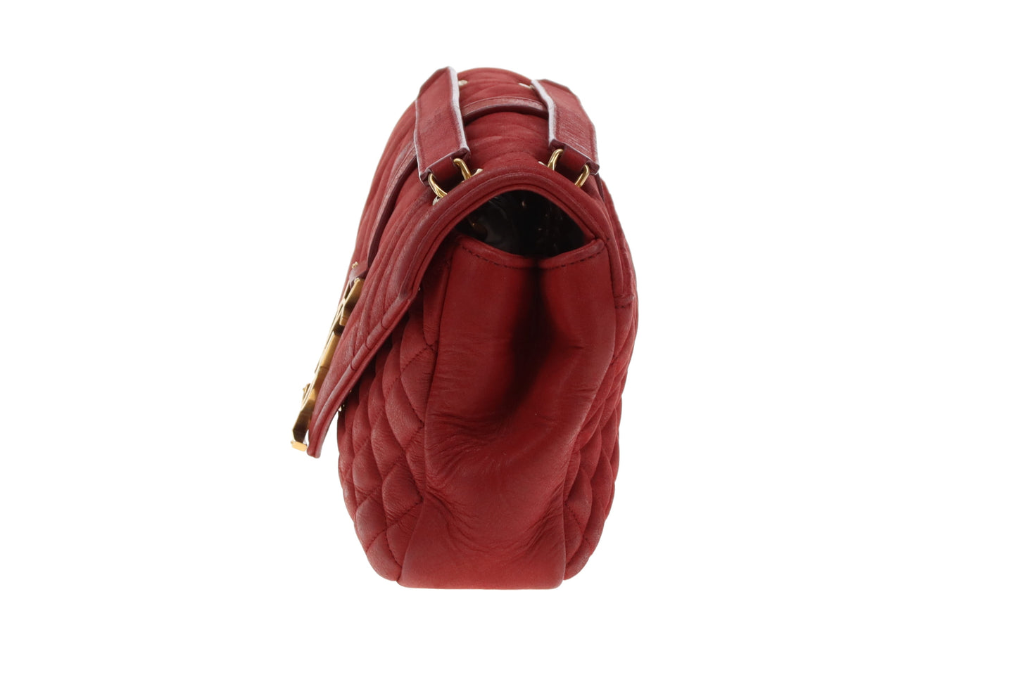 Saint Laurent College Bag Red Mixed Matelasse 2017