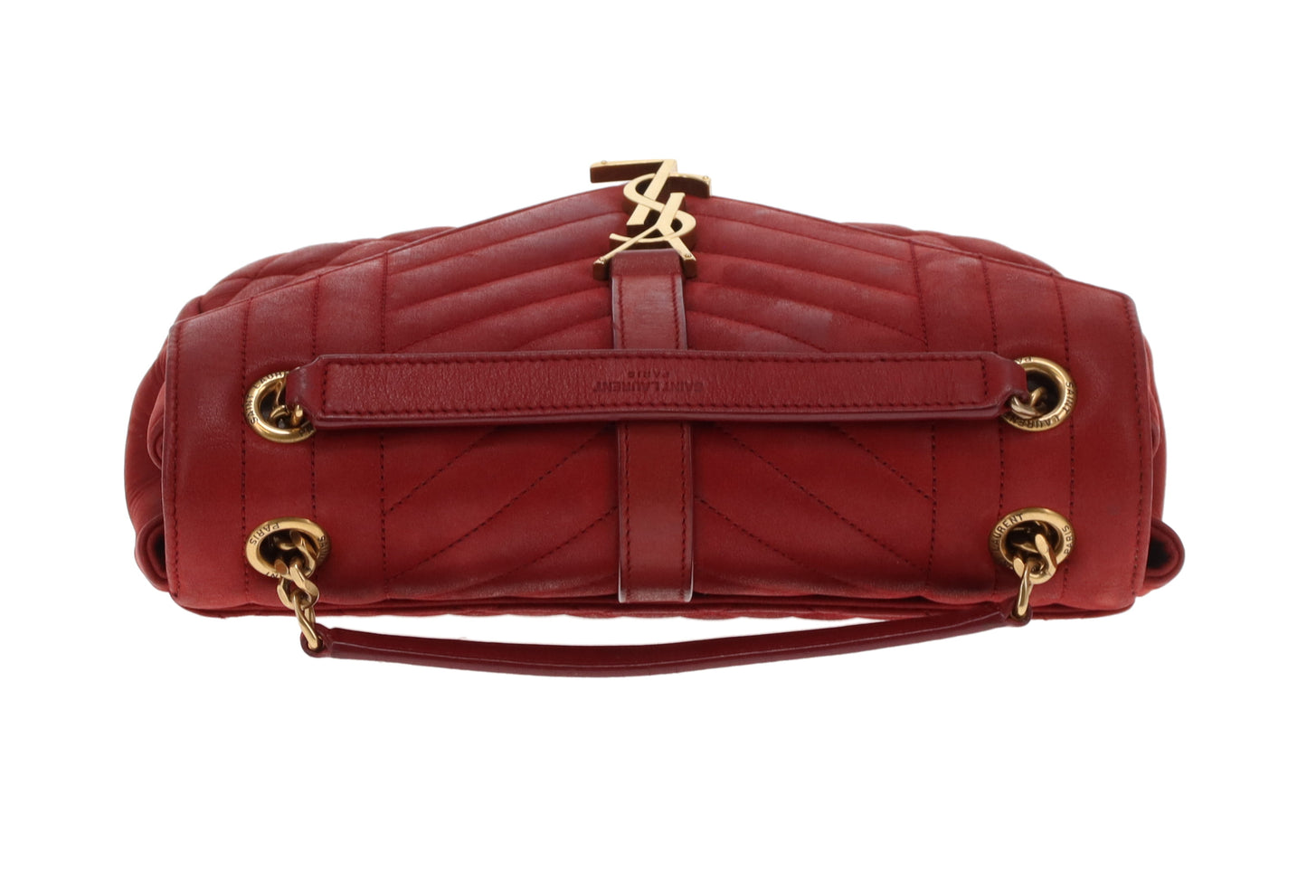 Saint Laurent College Bag Red Mixed Matelasse 2017