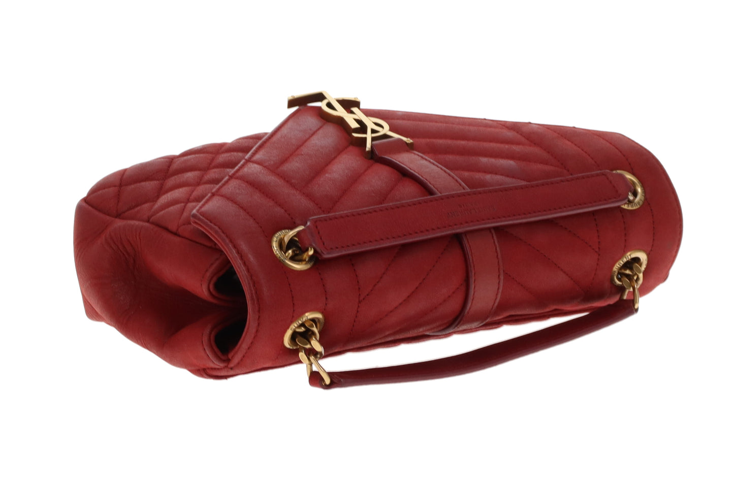 Saint Laurent College Bag Red Mixed Matelasse 2017