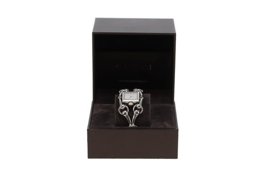 Gucci Horsebit Bracelet MOP Watch Silver