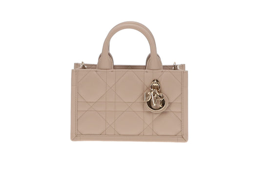Dior Powder Beige Macrocannage Mini Dior Book Tote