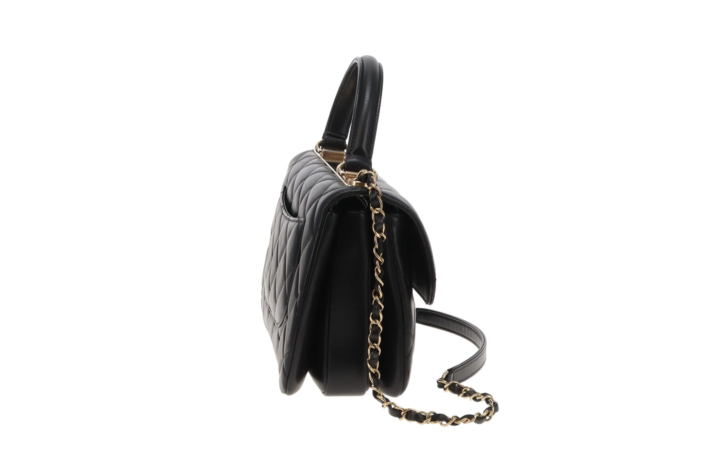 Chanel Black Lambskin GHW Small Trendy CC Top handle (NFID)