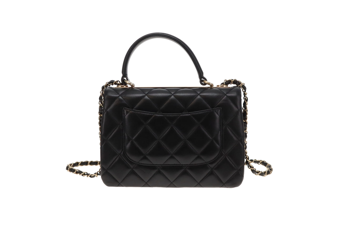 Chanel Black Lambskin GHW Small Trendy CC Top handle (NFID)