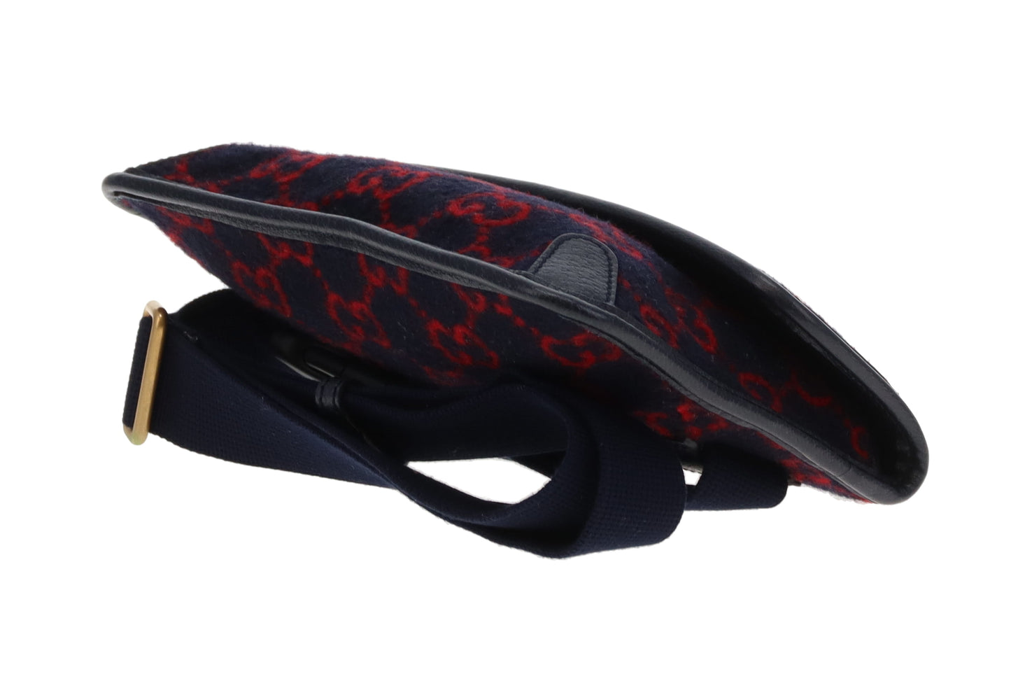 Gucci Waist Bag GG Wool Red and Navy