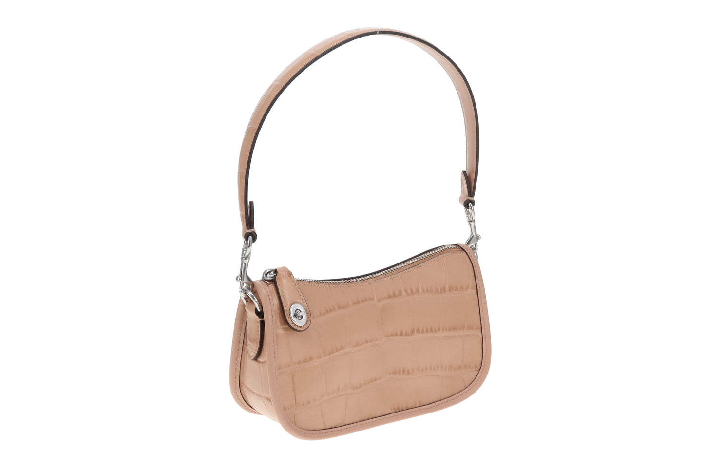 Coach Swinger 20 Bag Beige Croc Embossed