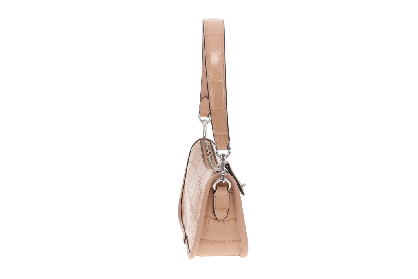 Coach Swinger 20 Bag Beige Croc Embossed