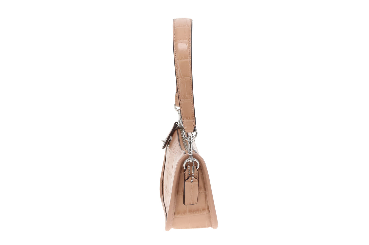 Coach Swinger 20 Bag Beige Croc Embossed
