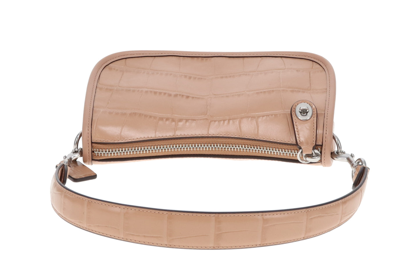 Coach Swinger 20 Bag Beige Croc Embossed