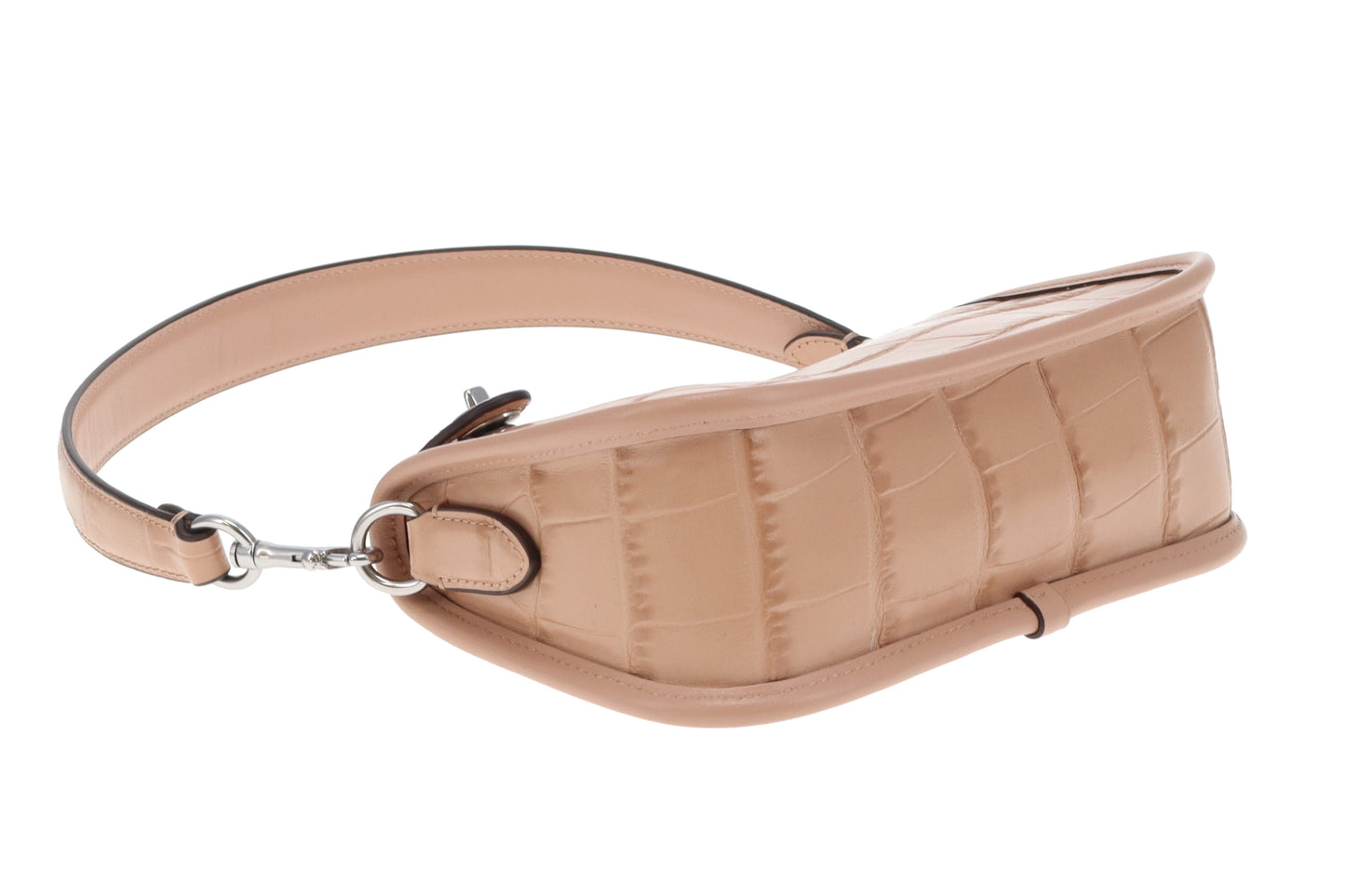 Coach Swinger 20 Bag Beige Croc Embossed