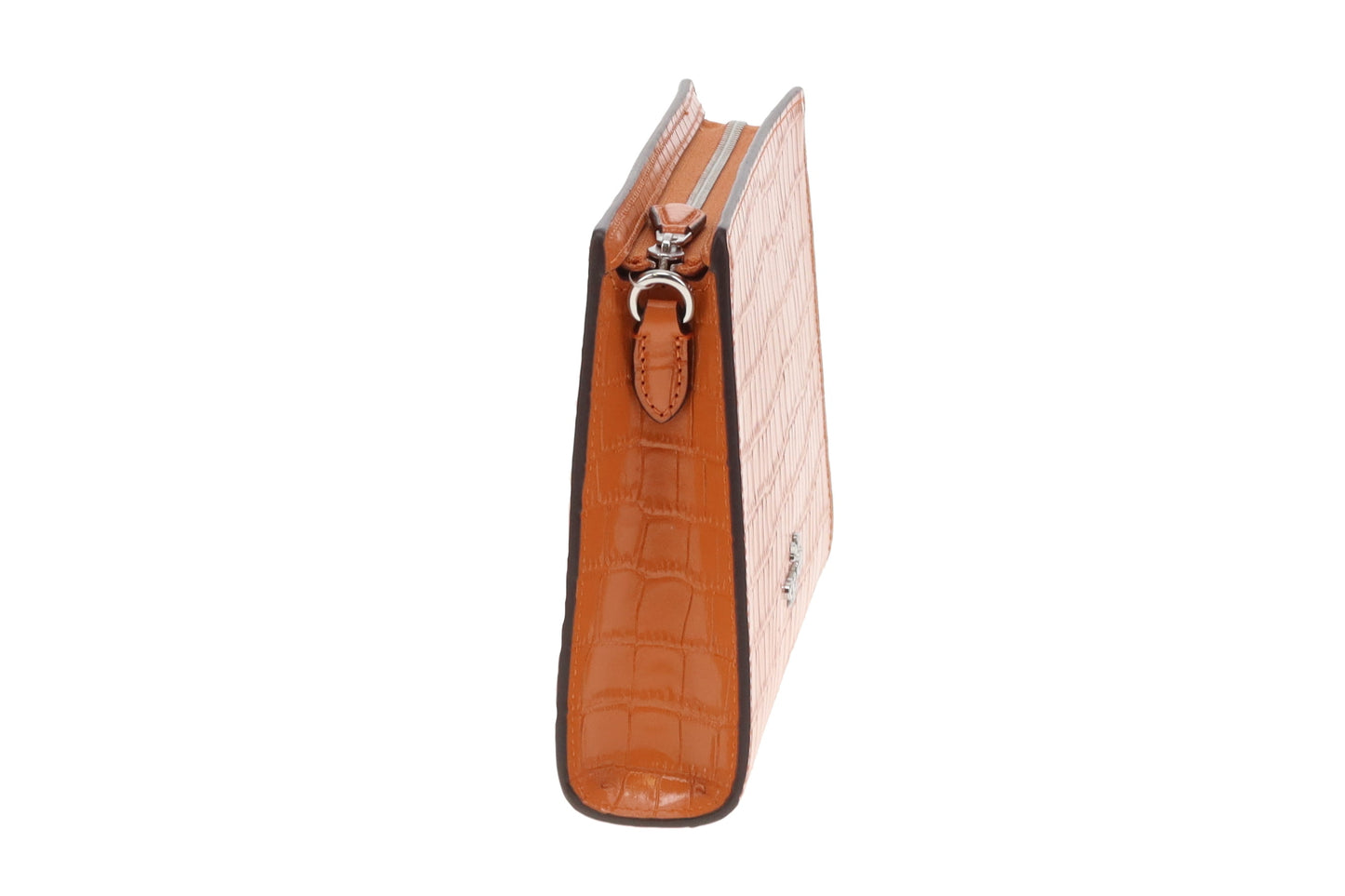 Coach Slim Crossbody Orange Croc Embossed