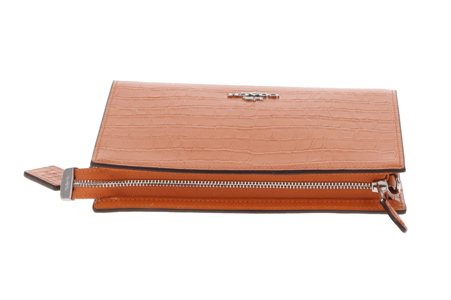 Coach Slim Crossbody Orange Croc Embossed
