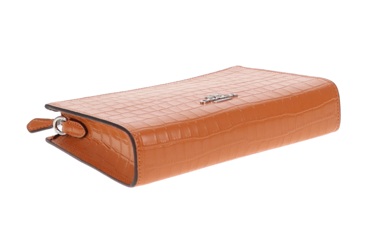 Coach Slim Crossbody Orange Croc Embossed