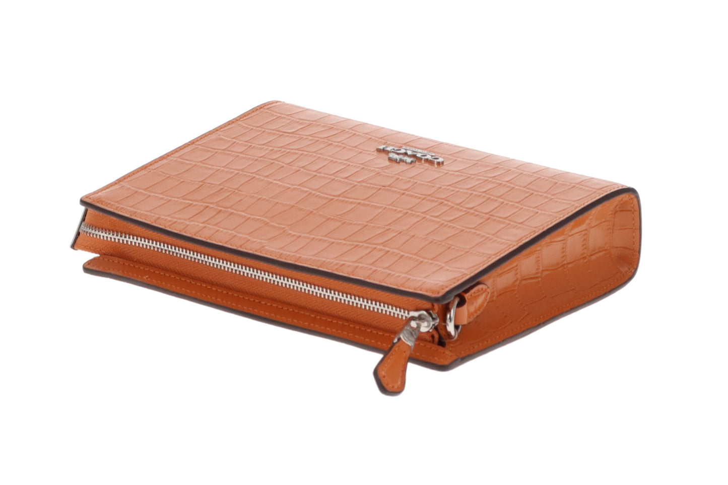 Coach Slim Crossbody Orange Croc Embossed